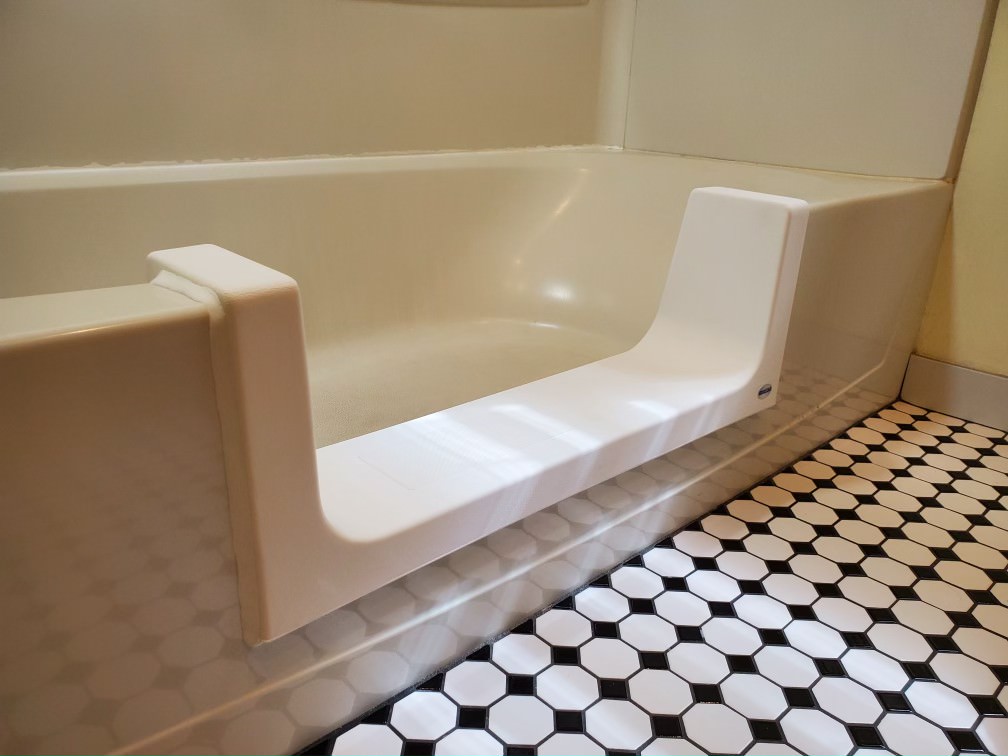 Completed walk-in shower conversion