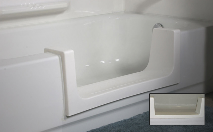 Completed walk-in shower conversion