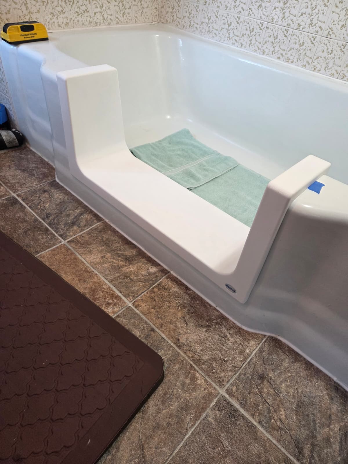 Completed walk-in shower conversion